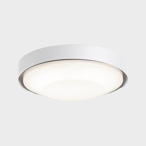 Přisazená - KHL K60010.01.SR.WH-WH.OP.ST.8.30 Stropní svítidlo BESEL Ø250mm bílé 20W 3000K IP65 - Kohl Lighting - foto 1