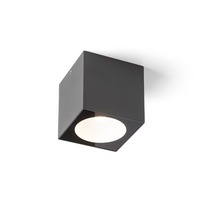 Přisazená - RED R13625 SENZA SQ stropní antracitová čiré sklo 230V LED 6W IP65 3000K - RED - DESIGN RENDL