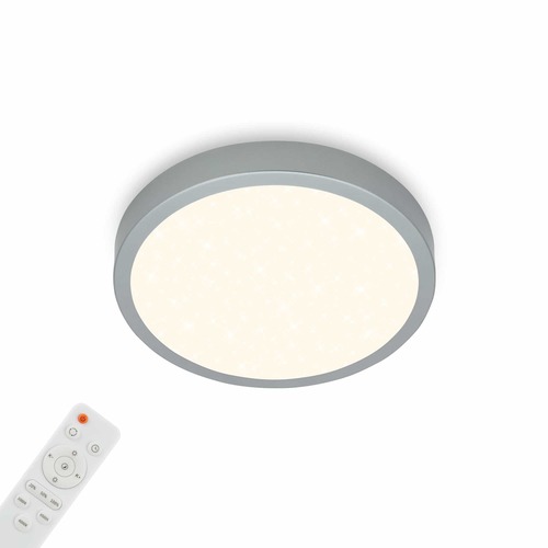 Kruhová - BRILO 3701-014 CCT LED přisazené svítidlo pr. 28 cm, 18 W, 2000 lm, stříbrná - BRILO - foto 1