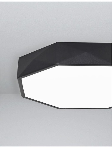 Downlight - NV 9001491 Stropní svítidlo EBEN černý hliník matný bílý akrylový difuzor LED 24W 230V 3000K IP20 - NOVA LUCE - foto 1