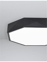 Downlight - NV 9001491 Stropní svítidlo EBEN černý hliník matný bílý akrylový difuzor LED 24W 230V 3000K IP20 - NOVA LUCE