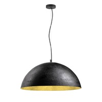 Polokoule - LA 1008538 FORCHINI 70 závěsné svítidlo, E27, délka závěsu 150 cm, 1x max. 40 W, matná černá / matná zlatá - BIG WHITE (SLV)