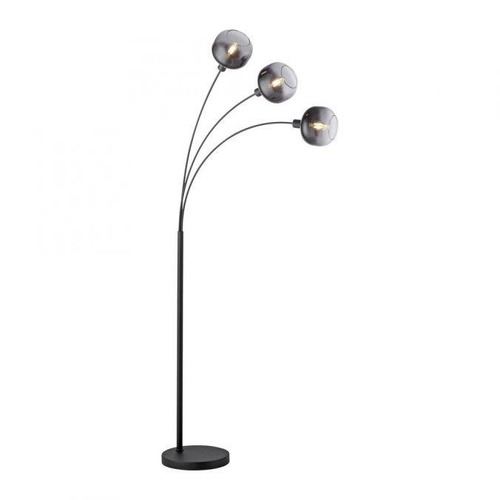 Stojací lampy - LD 15422-18 ZEA LED stojací svítidlo 3 ramenné černá kouřové sklo moderní nastavitelné - LEUCHTEN DIREKT / JUST LIGHT - foto 1