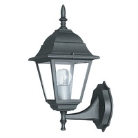 Nástěnná - FAN LANT-ROMA/AP1A Venkovní nástěnné svítidlo UP ROMA černá, 1xE27, IP44, 19,5 x 35 x 14,6 cm - FANEUROPE