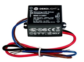 Stabilizovaný proud - IMPR 872132 Deko-Light LED-napájení MINI, DIM, CC, MINI-4-350T/4W konstantní proud 350 mA IP65 stmívatelné 6-12V DC 2,10-4,00 W