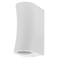 LED nástěnné svítidla - SVÍTILNA HLINÍKOVÁ BÍLÁ TELO 2xGU10 PONOŽKA