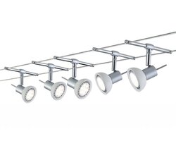 Sady - P 94136 Lankový systém Sheela matný chrom max. 5x 10W GU5,3 - PAULMANN