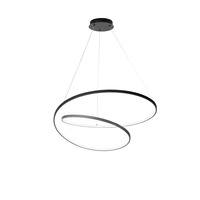 Dekorativní - FAN LED-LIEVE-S80-NER Závěsné svítidlo LED LIEVE černá 60 W 8000 lm CCT 80 x 130 cm - FANEUROPE