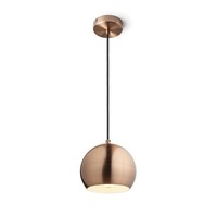 Koule - RED R13900 Závěsné svítidlo AGNETA závěsná česaná měď 230V E27 40W - RED - DESIGN RENDL