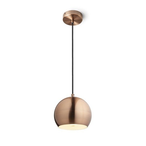 Koule - RED R13900 Závěsné svítidlo AGNETA závěsná česaná měď 230V E27 40W - RED - DESIGN RENDL - foto 1