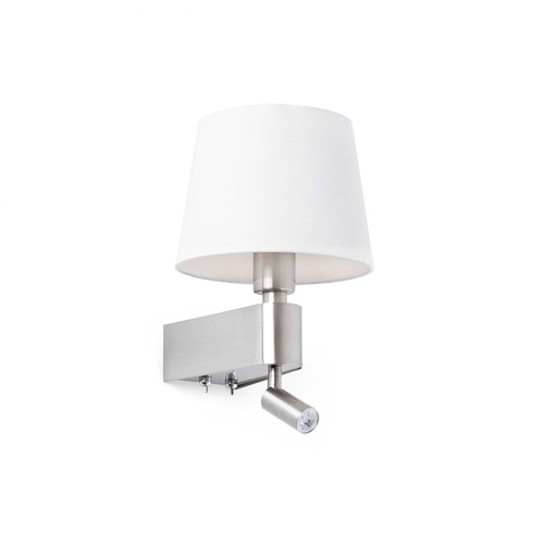 Dekorativní - FARO 29976 ROOM nástěnná lampa, bílá, se čtecí lampičkou - FARO - foto 1
