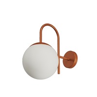 Dekorativní - OS ANC40011 ANCHA 2 nástěnné skleněné svítidlo terakota / bílá IP40 25W E27 - OSMONT