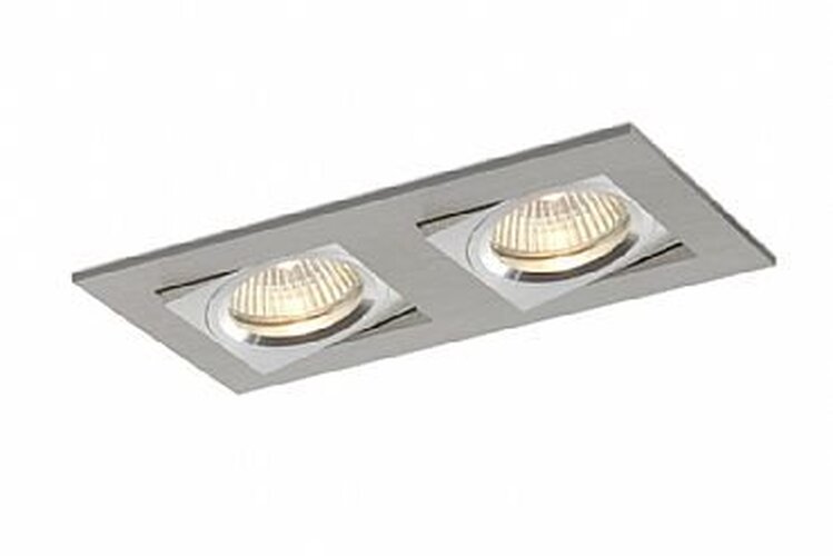 Hranatá - BPM 3001LED1.D40.3K Vestavné svítidlo Aluminio Plata kartáč.hliník 2x 7W LED 40° 3000K 230V - BPM - foto 1