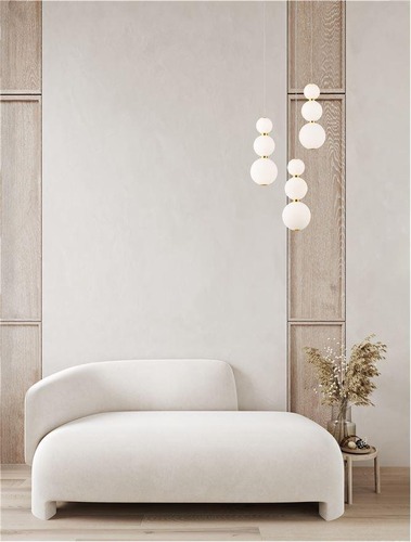 Vícečetná - NV 9695242 Závěsné svítidlo FLEA závěsné svítidlo zlatá a opálové bílé skleněné stínidlo LED 36W 3000K stmívatelné - NOVA LUCE - foto 1