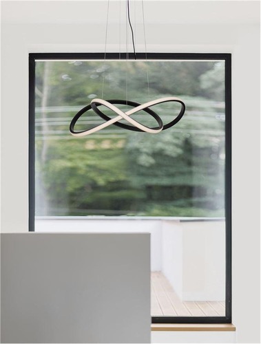 Dekorativní - NV 9248107 Závěsné svítidlo AMARA černý hliník a akryl LED 28W 230V 3000K IP20 - NOVA LUCE - foto 1