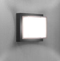 Nástěnná - CEN PASGR-101640 PURA LED venkovní nástěnné svítidlo Square šedá 10W 4000K IP65 - CENTURY
