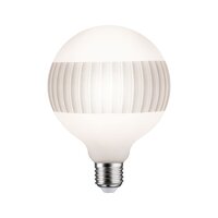 E27 - P 28743 LED G125 Modern Classic dekorativní pruh černá mat šrafovaná E27 2.700K stmívatelné - PAULMANN