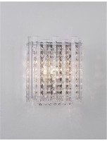 Dekorativní - NV 9046500 Nástěnné svítidlo ELEMENT chromovaný hliník sklo a K9 křišťál G9 1x5W 230V IP20 bez žárovky - NOVA LUCE