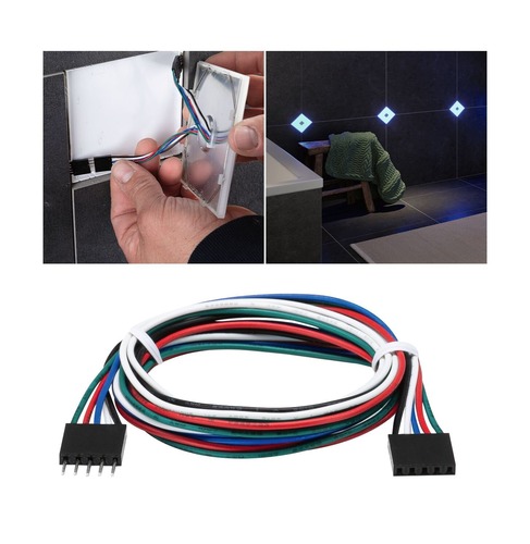 Zapuštěná - P 78420 LumiTiles kabel Square RGBW 0,7m 12V černá umělá hmota - PAULMANN - foto 1