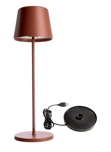 Na stůl - IMPR 620196 Deko-Light nabíjecí svítidlo - sada Canis terakota + nabíjecí základna - LIGHT IMPRESSIONS - foto 1