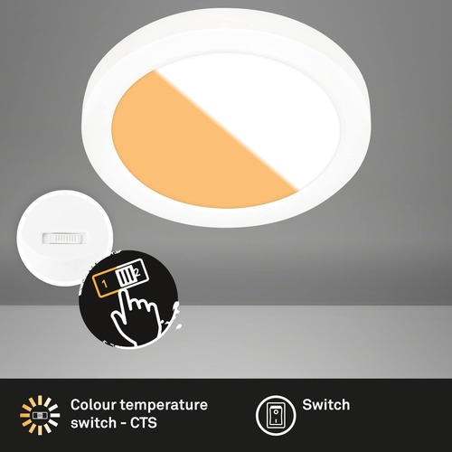 Kruhová - BRILO 7609116 CTS vestavné svítidlo, 17 cm, 12W, 1190lm, bílé - BRILONER - foto 1