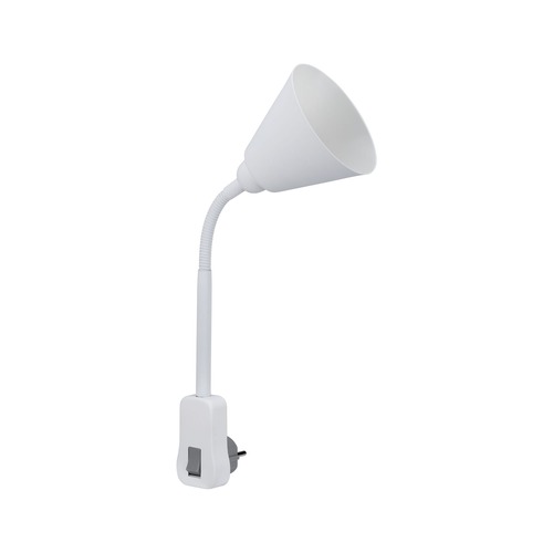 S ramenem - P 95428 Svítidlo do zásuvky Junus Flexarm E14 bílá vypínač na lampě - PAULMANN - foto 1