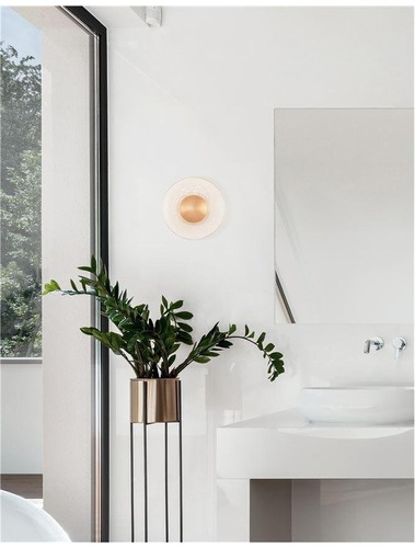 Nepřímé osvětlení - NV 9118528 Nástěnné svítidlo ESIL čiré sklo mosazný zlatý hliník LED 8W 230V 3000K IP20 - NOVA LUCE - foto 1