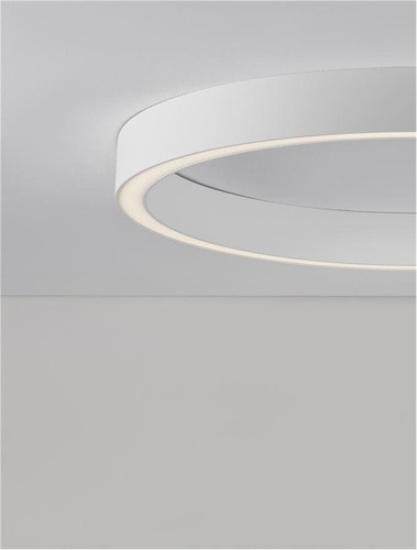 Kruhová - NV 9558630 Stropní svítidlo STING LED hliník a akryl bílá Epistar SMD2835 50W 3000K Eaglerise TRIAC driver D80 H7.8 120st. IP20 stmívatelné - NOVA LUCE - foto 1