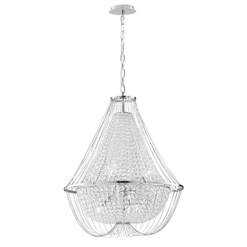 Dekorativní - FAN I-VIENNA-S60 CR Závěsné svítidlo VIENNA chrom, 6xE14, 60 x 120 cm - FANEUROPE - foto 1