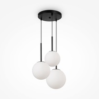 Vícečetná - M MOD321PL-03B Závěsné svítidlo Basic form E14 3x40W opálové sklo bílá/černá kov designové - MAYTONI