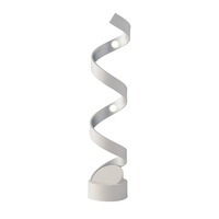 Stolní lampy dekorační - FAN LED-HELIX-L4C BCO Stolní lampa LUME LED HELIX bílá/stříbrná, 12 W, 740 lm, 3000 K, 14,5 x 14,5 x 66 cm - FANEUROPE