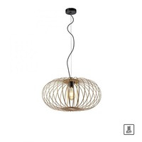 Dekorativní - LD 11409-79 RACOON LED závěsné svítidlo přírodní dřevo 1 ramenné ellipsenförmig Hängežárovka - LEUCHTEN DIREKT / JUST LIGHT