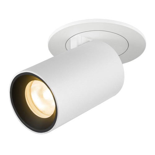 Kruhová - LA 1006900 NUMINOS® PROJECTOR XS stropní zápustné svítidlo, 3000 K, 55°, válcové, bílé/černé - BIG WHITE (SLV) - foto 1