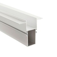 Al profily k zapuštění - IMPR 970870 Deko-Light profil - Combo fasádní profil s prostorem pro trafo s křídly, 3mm, 1m bílá