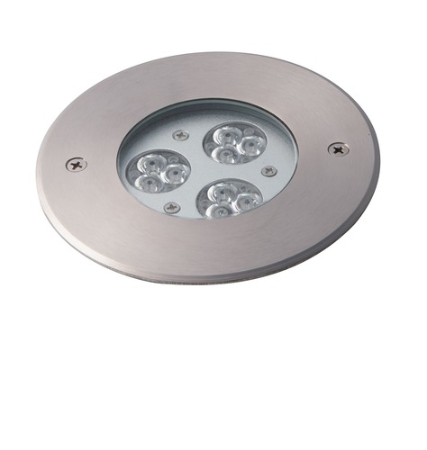 Zapuštěná - FAN LED-IRIDE-R12 Pochozí venkovní LED svítidlo IRIDE DC12/24V stříbrná, hliník, 9x1 W, RGB, stmívatelné, IP67, 12,5 x 6,6 cm - FANEUROPE - foto 1