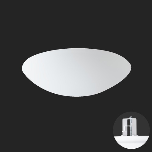 Koupelnová - OS AUR68118 AURA V11 stropní/nástěnné skleněné polovestavné svítidlo bílá IP44 3000 K 27W LED HF nouzové kombinované 3 h (původní kód OS 68118) - OSMONT - foto 1