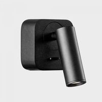 Bodová - KHL K50705.01.WS.BK-BK.ST.8.30 MYNI SQUARE nástěnné svítidlo 65x65 mm černá 3 W CRI &gt;80 3000K Non-Dimm - KOHL-Lighting