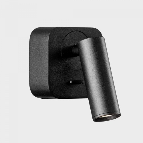 Bodová - KHL K50705.01.WS.BK-BK.ST.8.30 MYNI SQUARE nástěnné svítidlo 65x65 mm černá 3 W CRI &gt;80 3000K Non-Dimm - KOHL-Lighting - foto 1