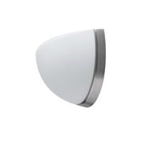 Dekorativní - OS NEL59452 NELA DL1 nástěnné skleněné svítidlo kartáčovaná nerez / bílá IP43 3000 K 7W LED - OSMONT