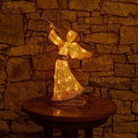 Venkovní dekorace - DLED 3DA50W Světelný vánoční anděl, 50 cm, teple bílý, 40 LED diod