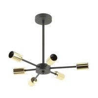 Dekorativní - ZUMA 003064-025596 A8100-6 MANDI stropní svítidlo černá-zlatá - ZUMALINE