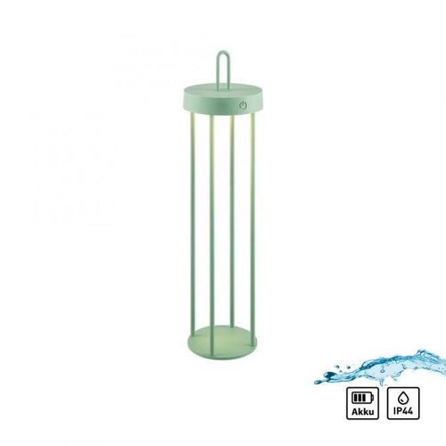 Dekorační - LD 19301-43 ANSELM LED stolní lampa na baterie zelená 50cm dotykový stmívač IP44 zahradní svítidlo 2700K - JUST LIGHT - foto 1