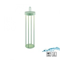 Dekorační - LD 19301-43 ANSELM LED stolní lampa na baterie zelená 50cm dotykový stmívač IP44 zahradní svítidlo 2700K - JUST LIGHT