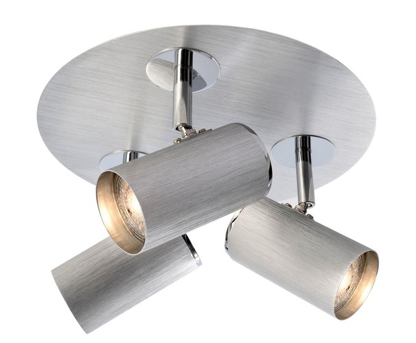 Bodová - IMPR 348087 Deko-Light stropní přisazené svítidlo Indi III 230V GU10 3x max. 50W stříbrná - LIGHT IMPRESSIONS - foto 1