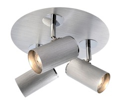 Bodová - IMPR 348087 Deko-Light stropní přisazené svítidlo Indi III 230V GU10 3x max. 50W stříbrná - LIGHT IMPRESSIONS