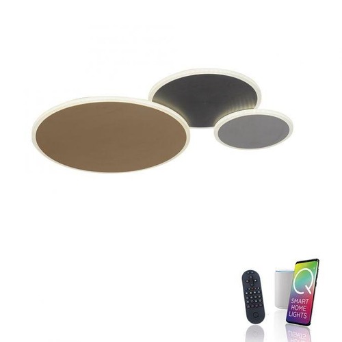 Smart Home Paul Neuhaus - PN 8007-70 Paul Neuhaus LED nástěnné svítidlo Q-PIATO vícebarevné 3 kruhové Smart Home ZigBee 2700-5000K - PAUL NEUHAUS - foto 1