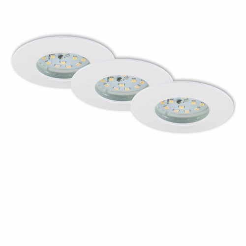 Kruhová - BRI 7295-036 3ks sada LED vestavné svítidlo, pr. 7,5 cm, 6,5 W, bílé - BRILONER - foto 1