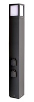 Sloupková - IMPR 733065 Deko-Light stojací svítidlo Facado Socket 220-240V AC/50-60Hz E27 1x max. 20,00 W 1000 mm tmavěšedá