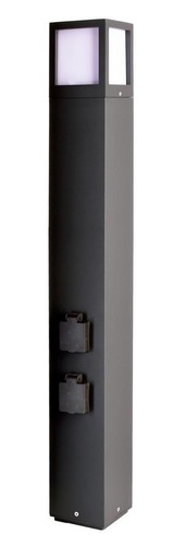 Sloupková - IMPR 733065 Deko-Light stojací svítidlo Facado Socket 220-240V AC/50-60Hz E27 1x max. 20,00 W 1000 mm tmavěšedá - foto 1