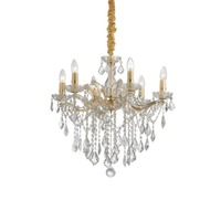 Dekorativní - ILUX 035635 Závěsné svítidlo Ideal Lux Florian SP6 oro 035635 zlaté 60cm - IDEALLUX